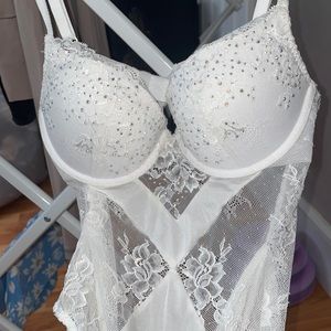 Stunning white lingerie